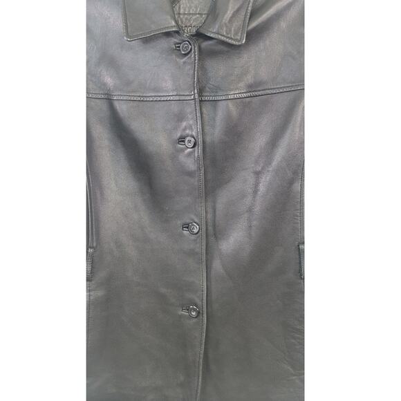 Preston & York Coat Womens Medium Genuine Lamb Skin Coat Black EMO Goth Witchy - Picture 5 of 8